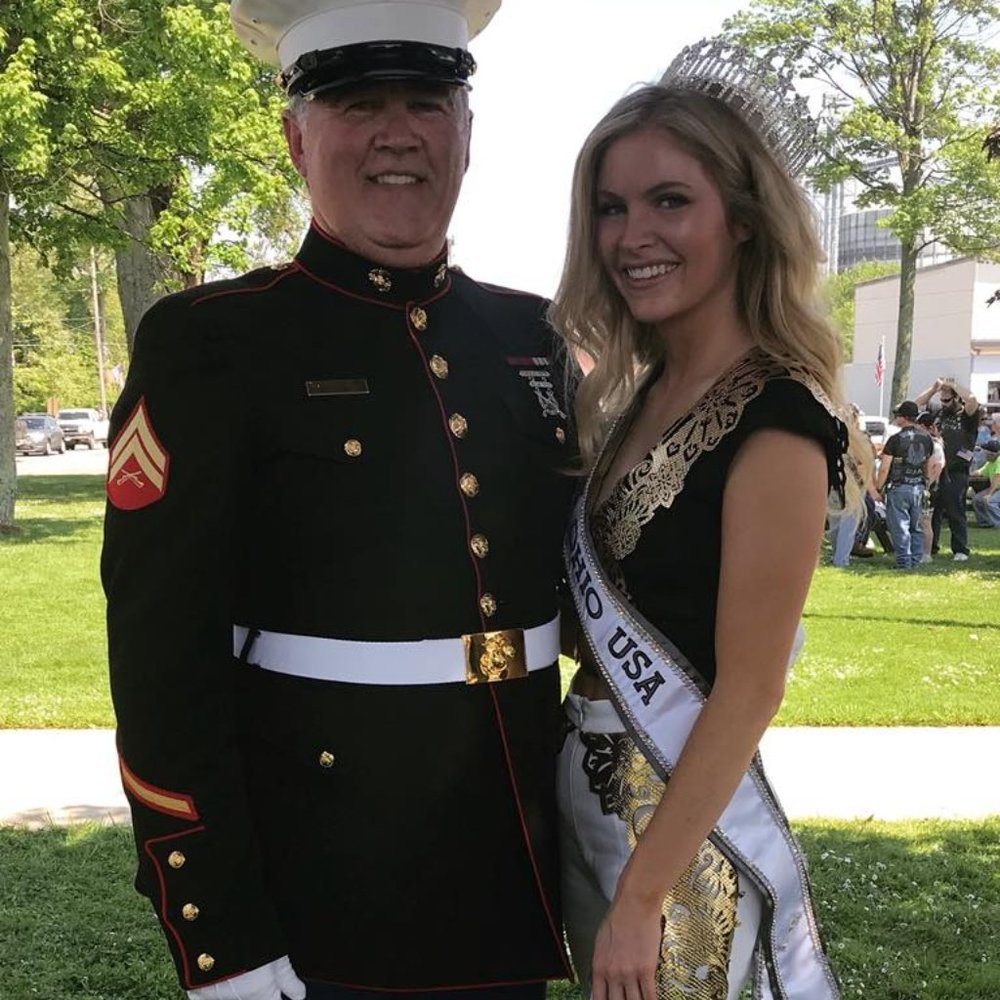 MISS OHIO USA: John Paul Ataker -- Gold, Black, and White Pants and Top